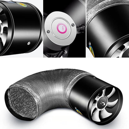 Ventilatore di Aspirazione Silenzioso e Potente - Migliora la Qualità dell'Aria a Casa e in Ufficio