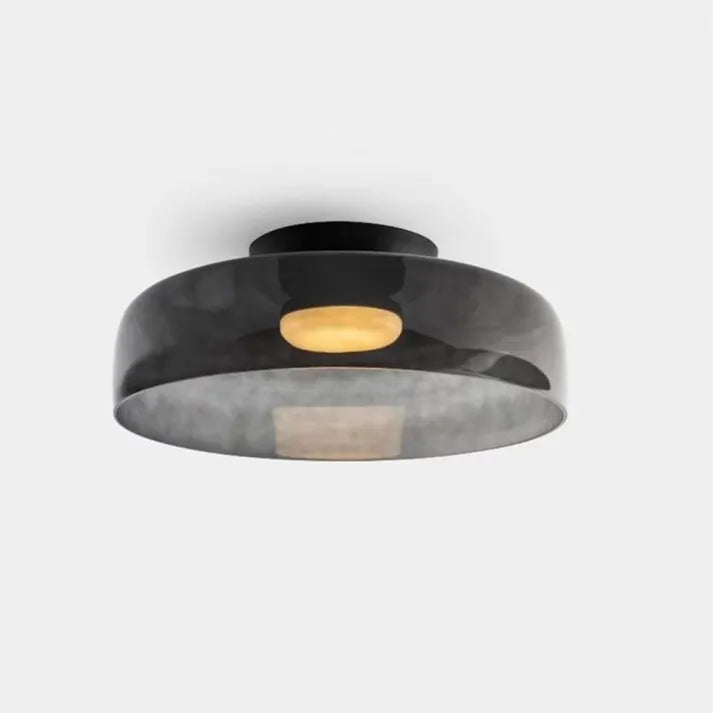 GlassLuxe Moderne Plafondlamp | Glazen Plafondlamp met Warme LED voor Woonkamer of Slaapkamer
