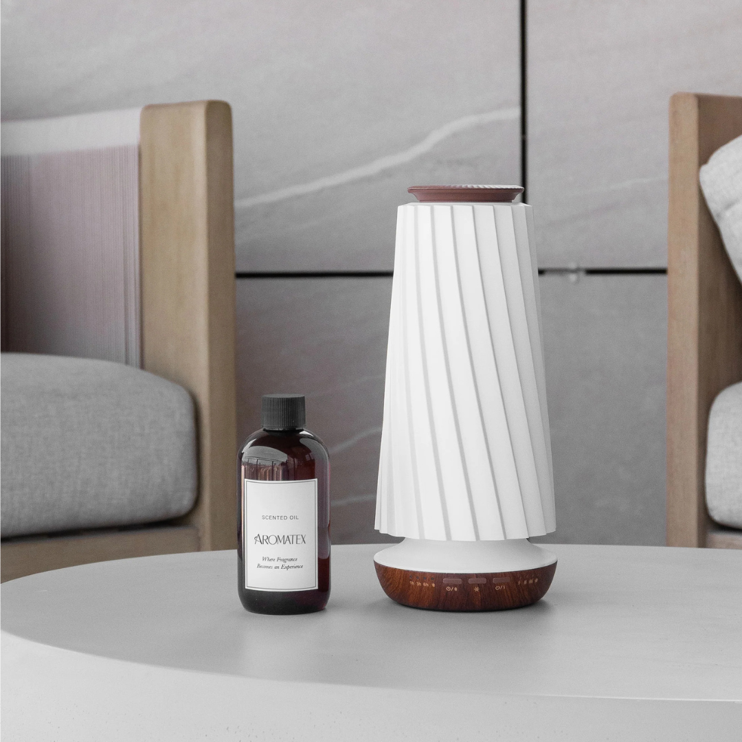 ScencaGlow | Minimalistyczny dyfuzor aromatyczny z Bluetooth i zimną mgiełką