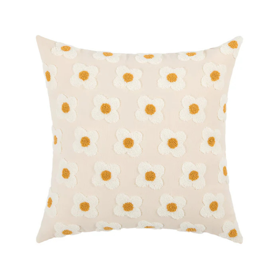 Mera | Bloemige Kussenhoes – 45x45 cm – Elegant & Wasbaar