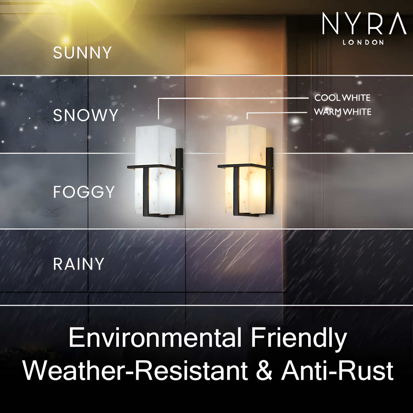 Arlen Outdoor Marble Wall Light