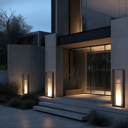 IRENA | Lampada da Giardino Solare – Alluminio Nero – Illuminazione Esterna Atmosferica in Stile Scandinavo