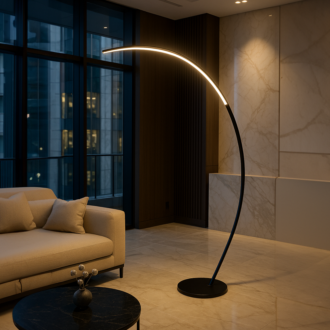 Dimbare Design Vloerlamp LUMORA met Warm LED Licht (2700K)