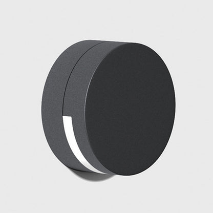 CIRVIA Lampa zewnętrzna – Okrągła lampa ścienna LED – IP65 – Metal i szkło – Ciepłe światło