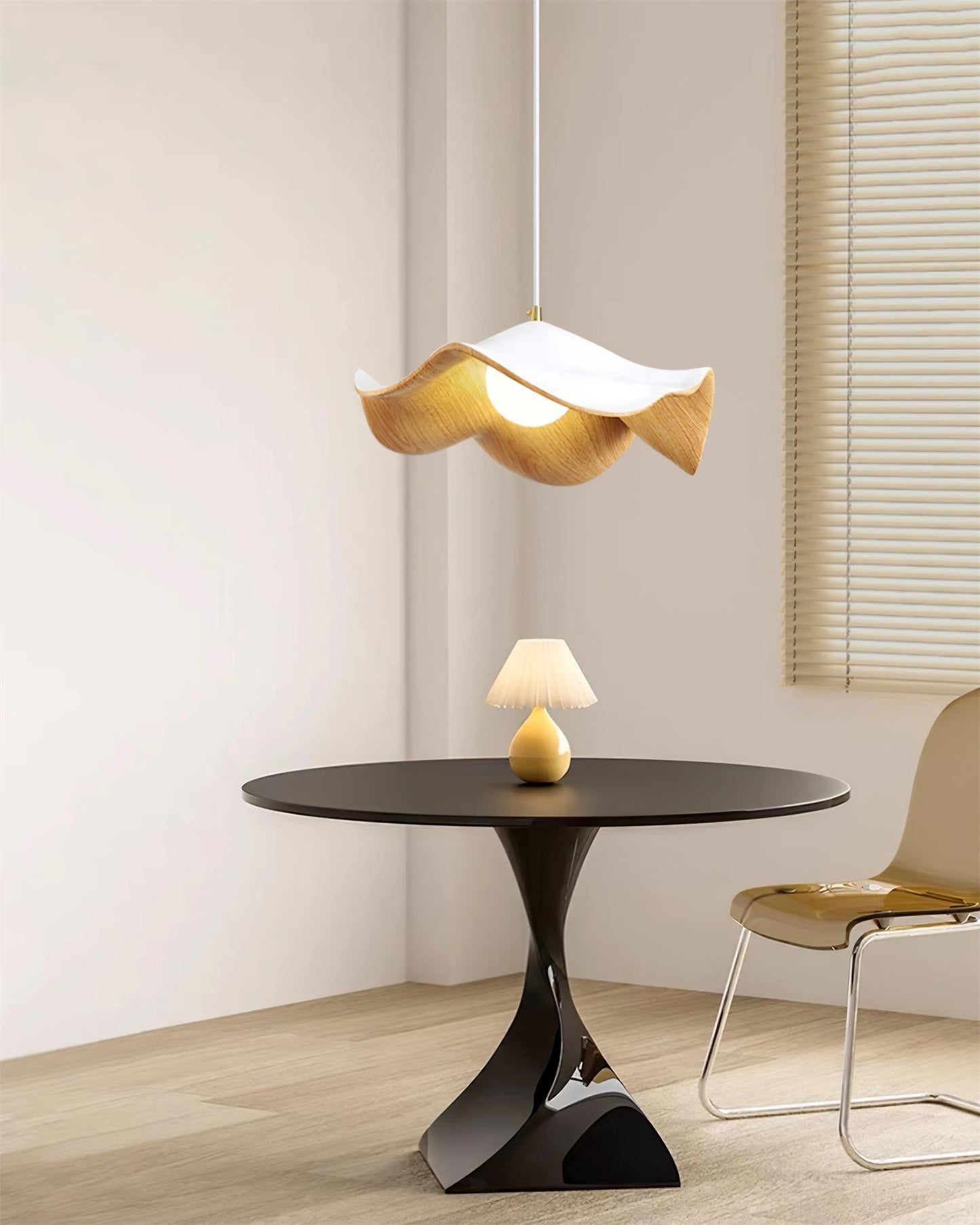 ElementBois - Hanglamp in Hars Lotus Plafondlamp