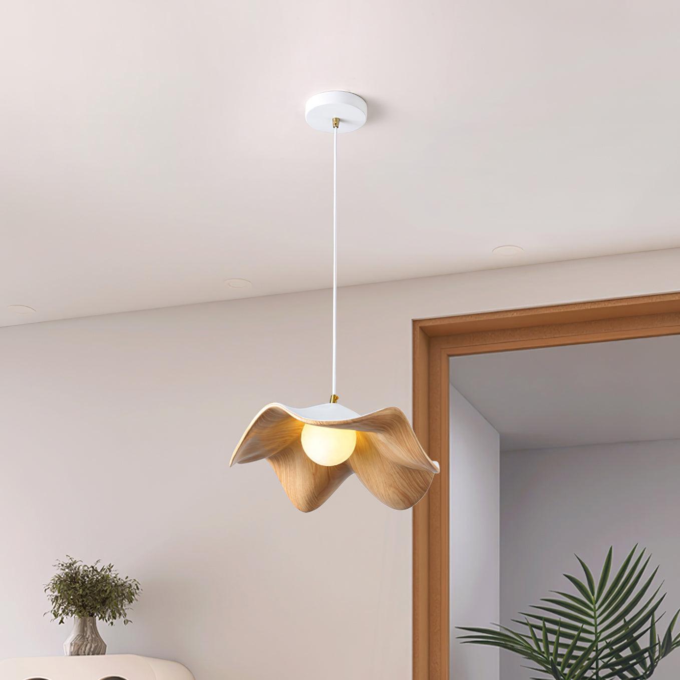 ElementBois - Hanglamp in Hars Lotus Plafondlamp