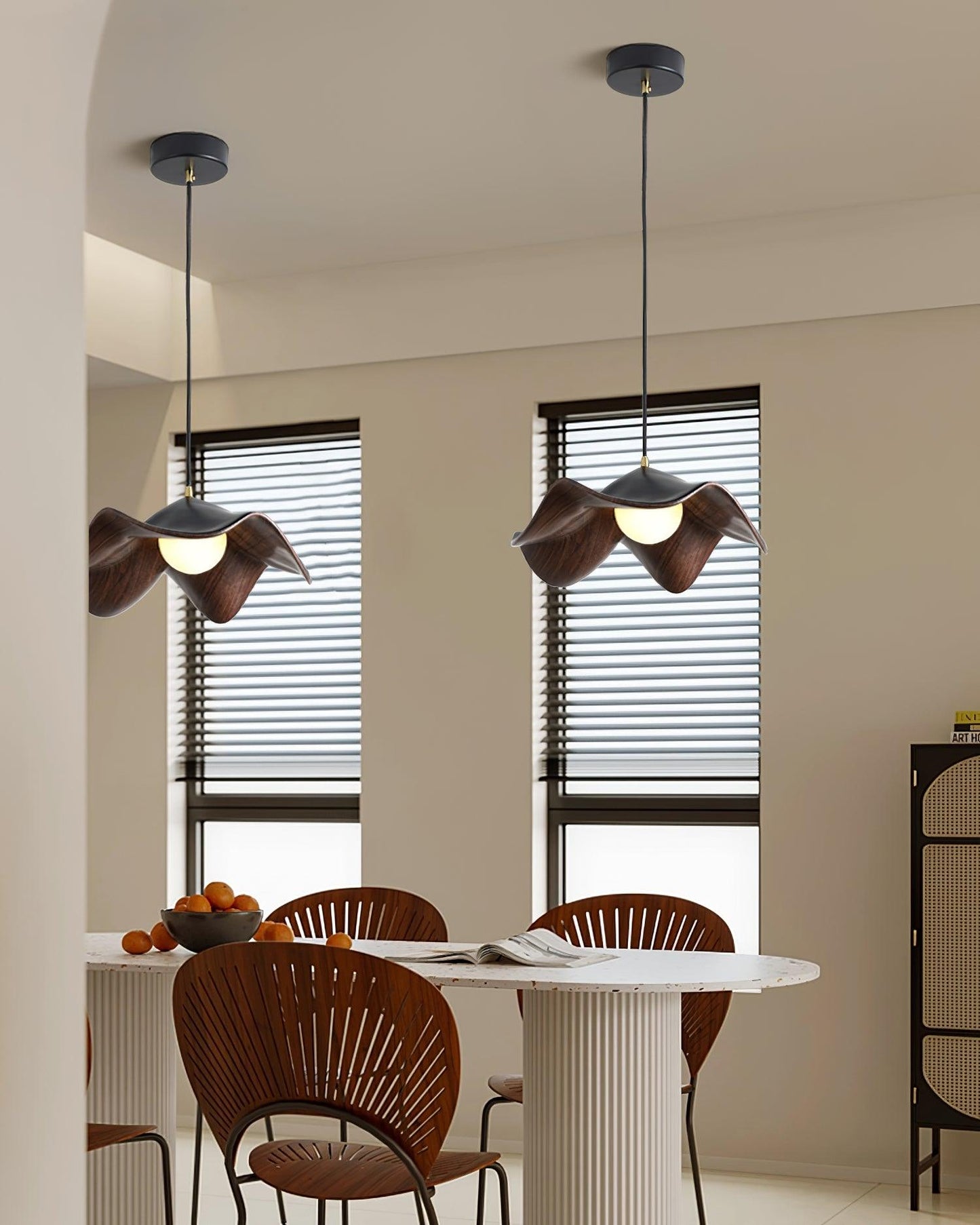 ElementBois - Hanglamp in Hars Lotus Plafondlamp