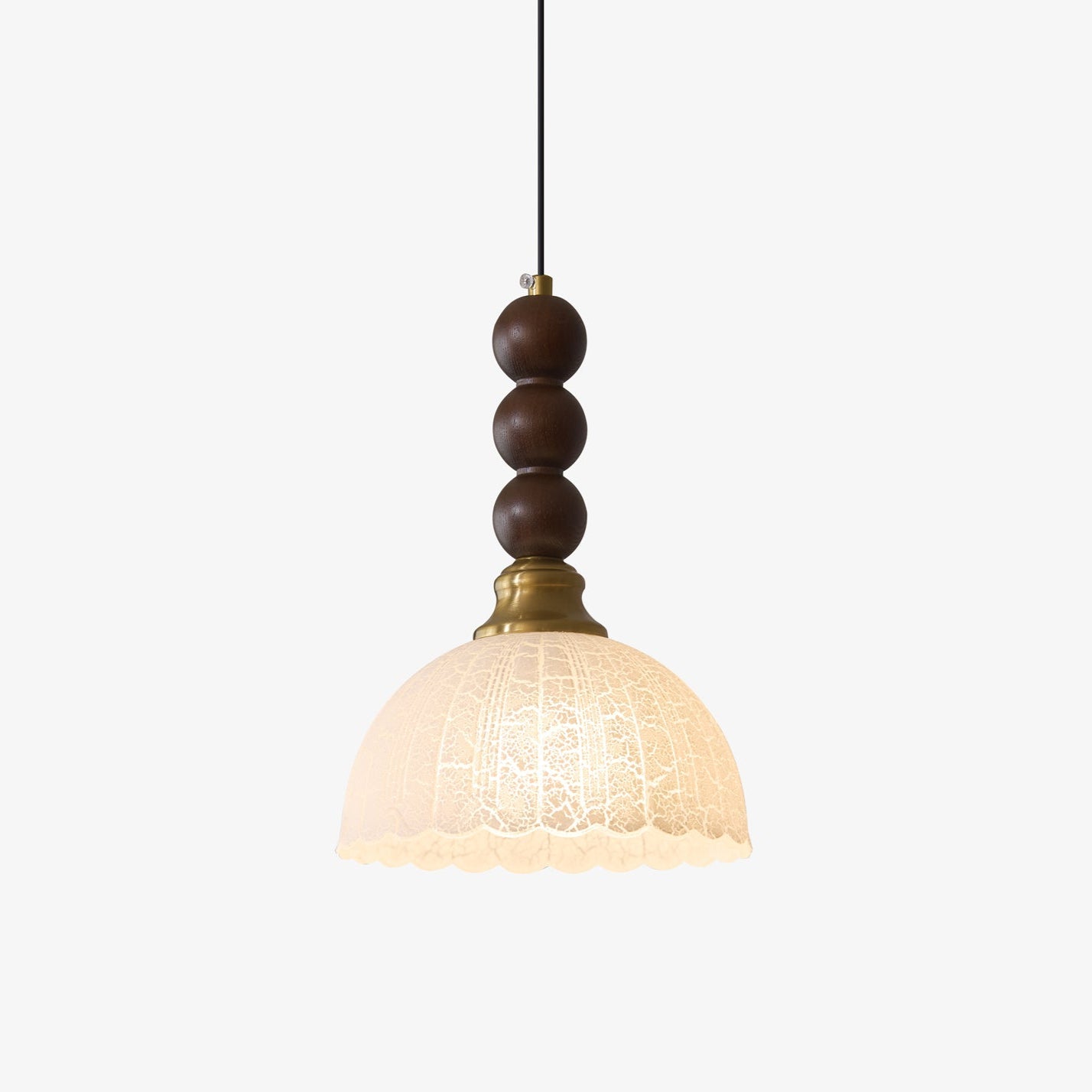 LUNARIAH Lampada a sospensione – Design artigianale in vetro, legno e ceramica – Disponibile in 4 modelli