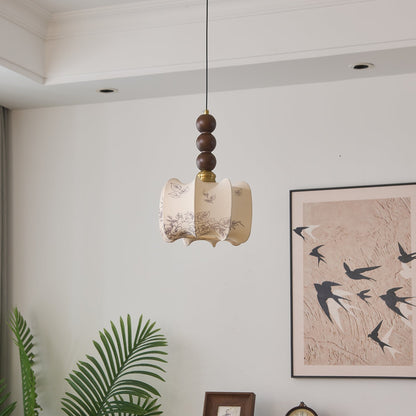 LUNARIAH Lampada a sospensione – Design artigianale in vetro, legno e ceramica – Disponibile in 4 modelli