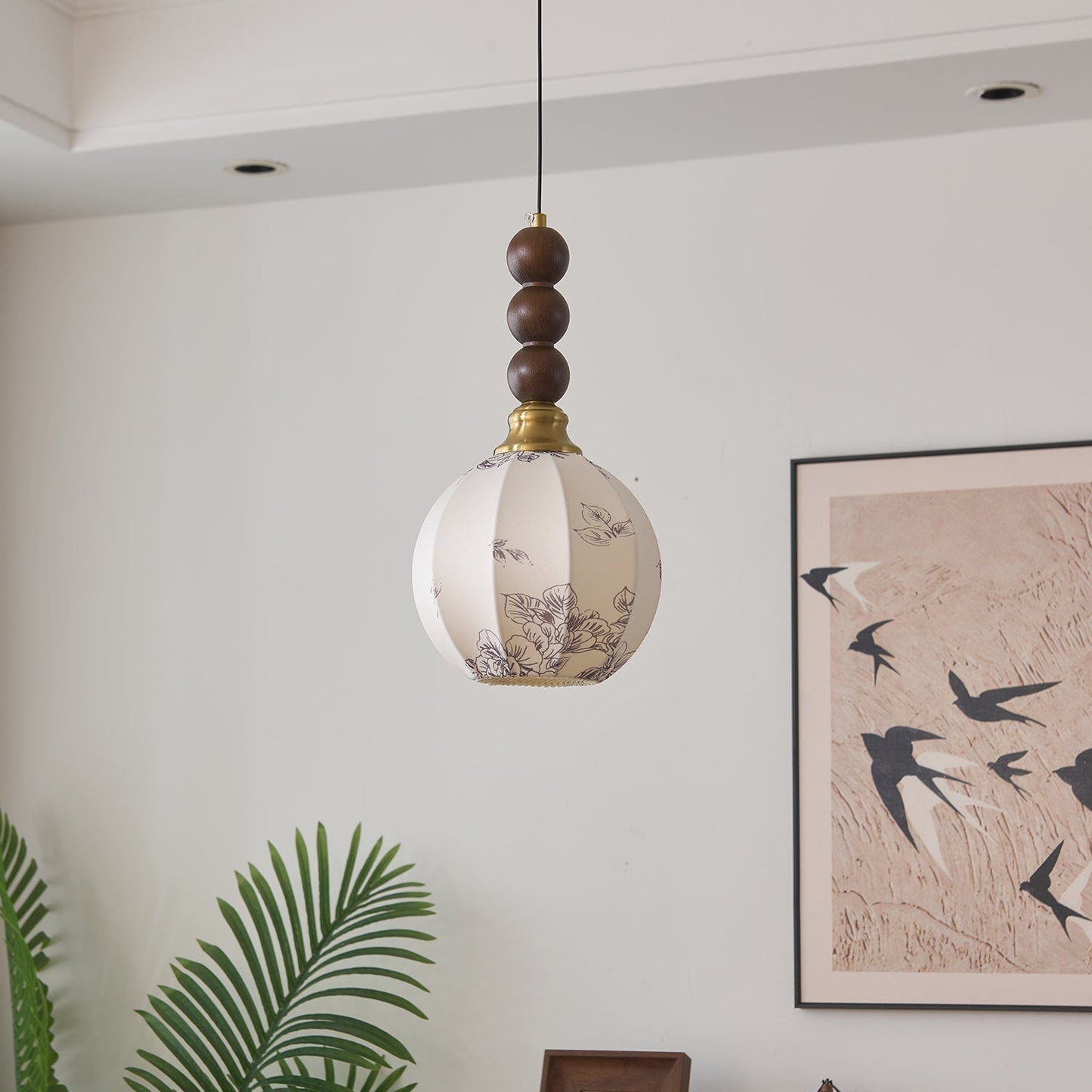 LUNARIAH Lampada a sospensione – Design artigianale in vetro, legno e ceramica – Disponibile in 4 modelli