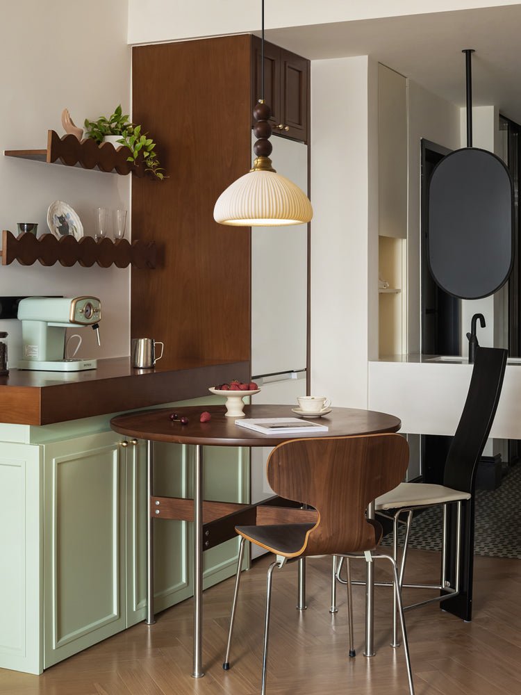 LUNARIAH Lampada a sospensione – Design artigianale in vetro, legno e ceramica – Disponibile in 4 modelli