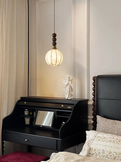 LUNARIAH Lampada a sospensione – Design artigianale in vetro, legno e ceramica – Disponibile in 4 modelli