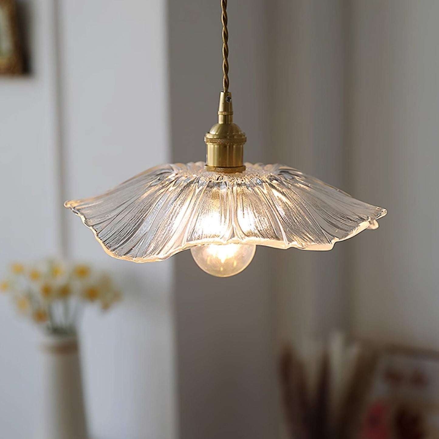NostalgieLicht - Wisząca lampa szklana w stylu vintage