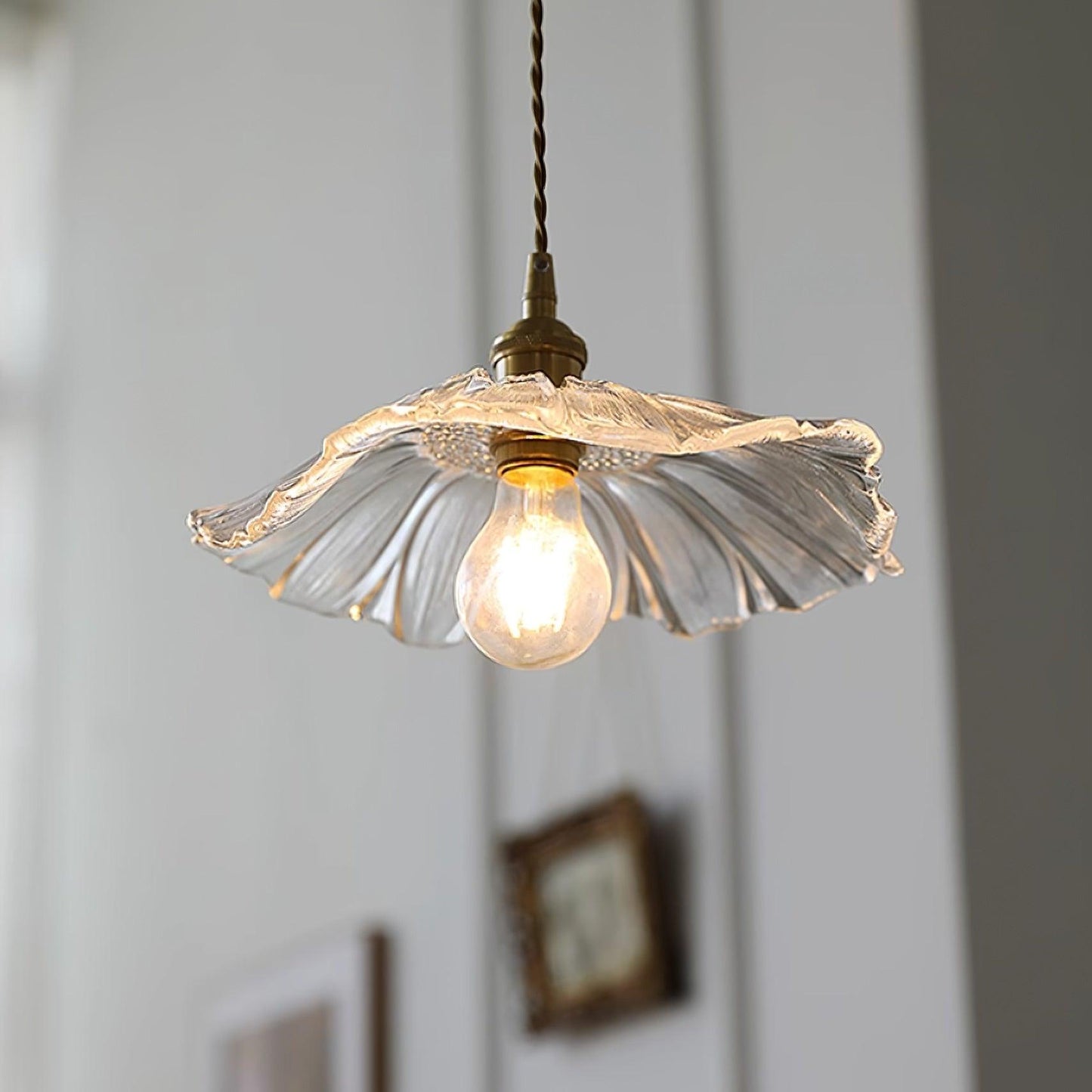 NostalgieLicht - Wisząca lampa szklana w stylu vintage