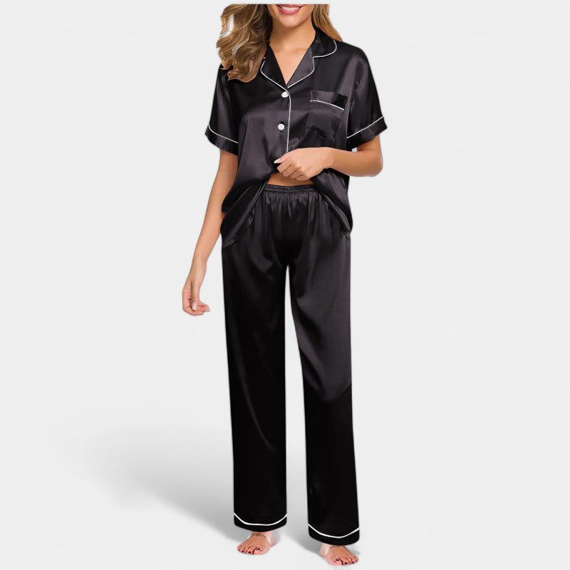 Gleame Pigiama - Pigiama di lusso in raso di seta per donna