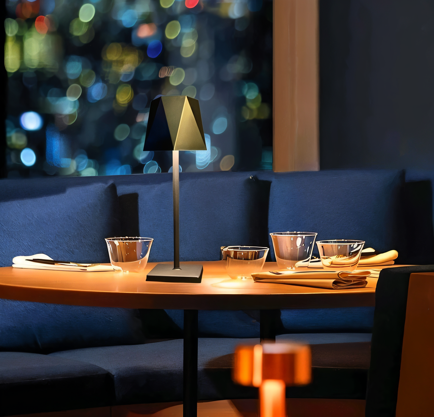 PolyNova - Lampada da Tavolo LED Esagonale Portatile - Impermeabile e Ricaricabile