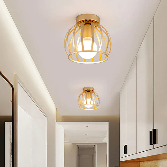 Aurun | Industriële plafondlamp goud