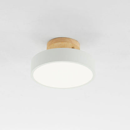 Quinn Moderne LED Plafondlamp – Stijlvolle Hout-Acryl Verlichting voor Elk Interieur