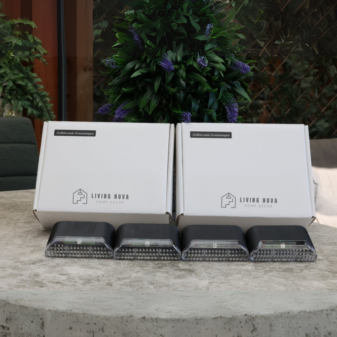 Solar-Glow | Zelfklevende Buitenlampen op Zonne-energie 5+5 GRATIS