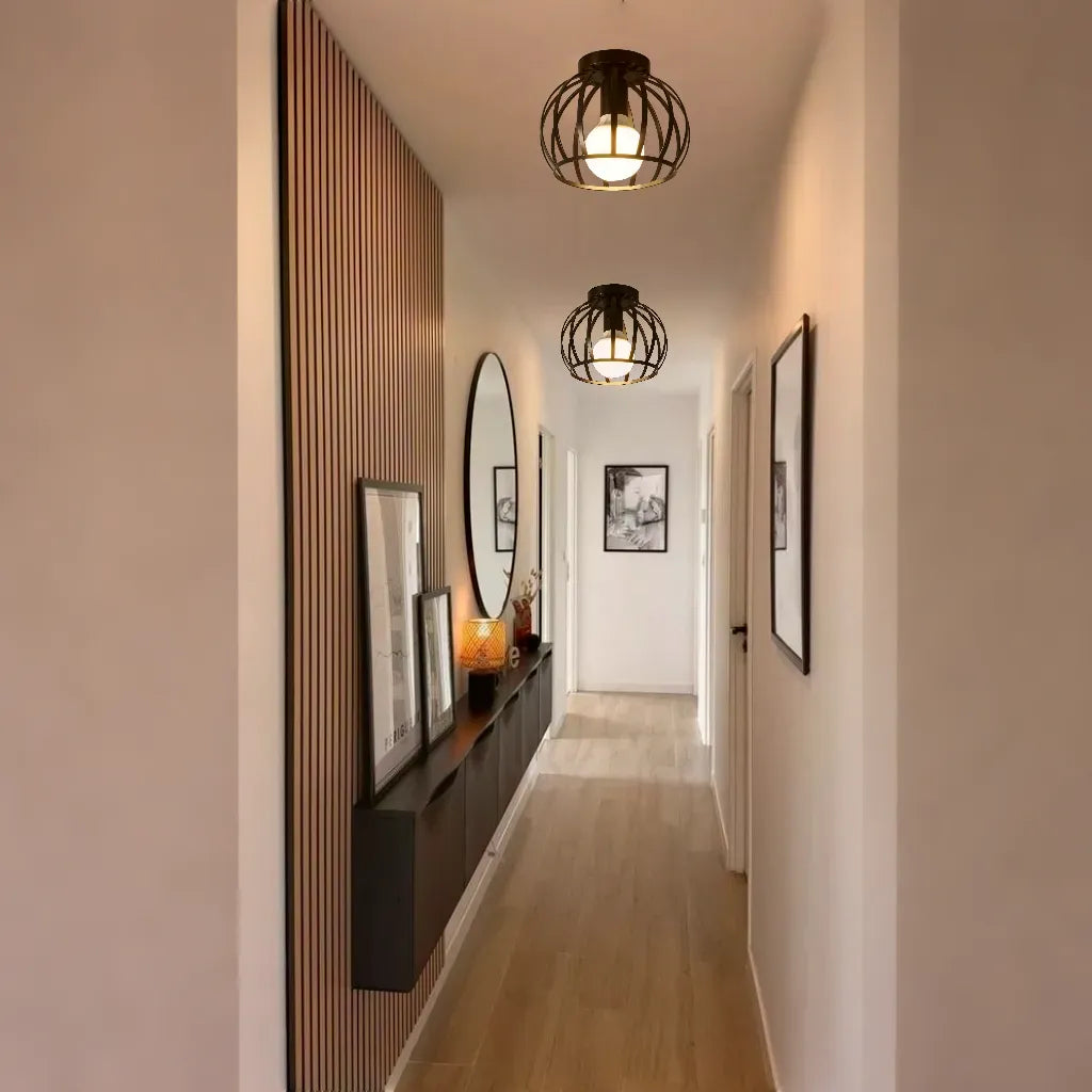 Aurub | Industriële plafondlamp zwart