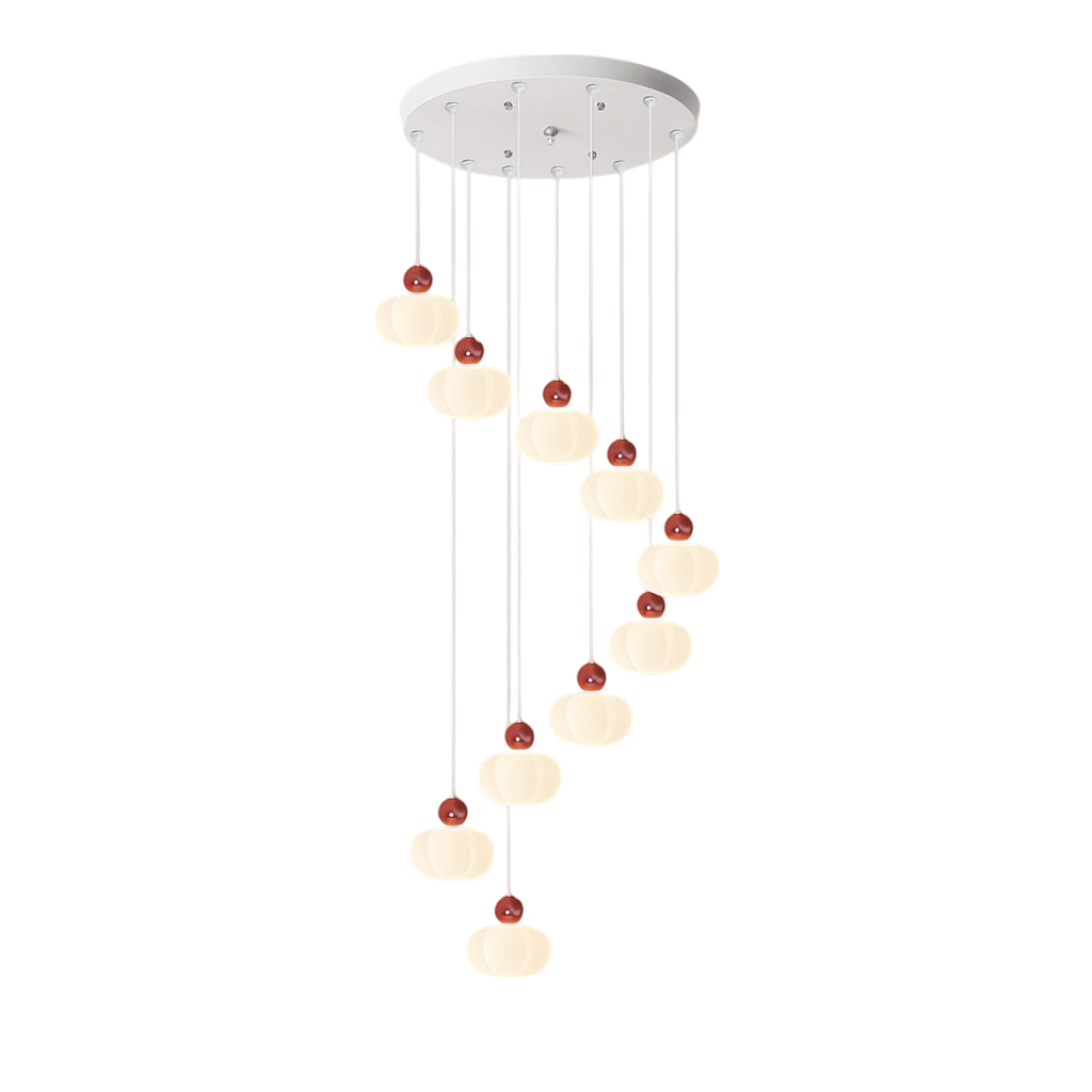 Decolure | Lampadario Art Deco per Atrio Scala – Design LED color crema