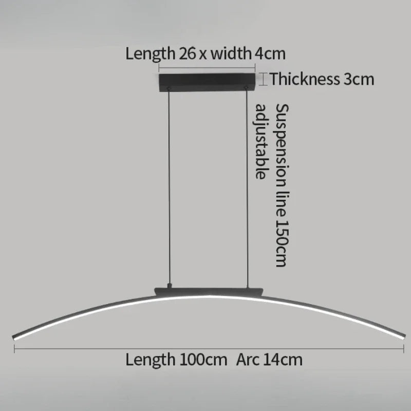Aria - Bogen Pendelleuchte LED-Hängeleuchte