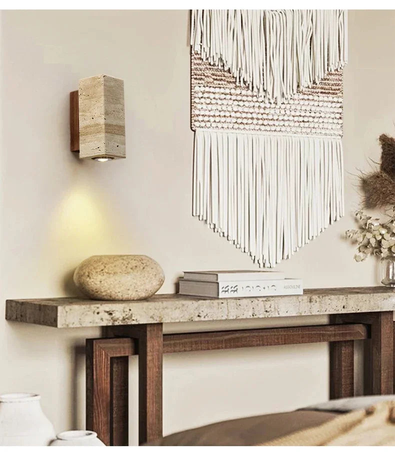 Lunara Wabi-Sabi lampa ścienna w stylu kamienia marmurowego