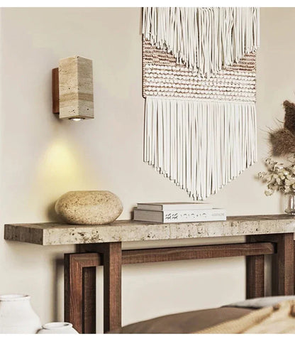 Lunara Wabi-Sabi lampa ścienna w stylu kamienia marmurowego