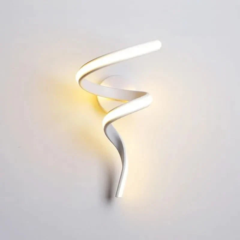 Lampada da parete a spirale