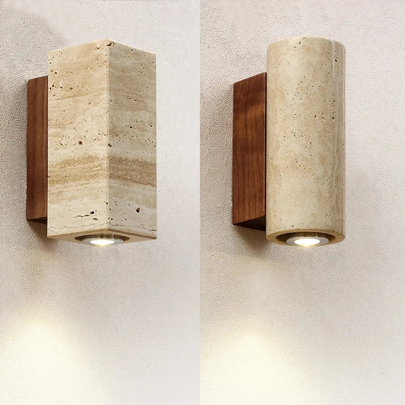 Lunara Wabi-Sabi lampa ścienna w stylu kamienia marmurowego