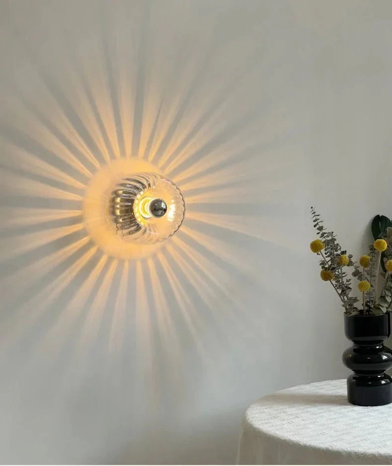 Nordhaus | Minimalistische Scandinavische Wandlamp van Glas & Metaal | E14 Fitting