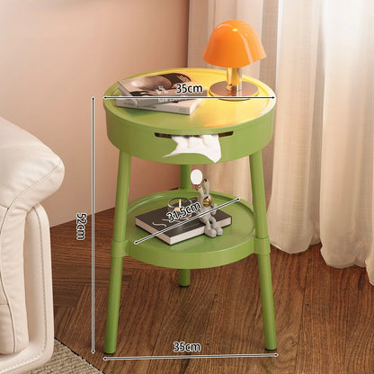 Movea | Minimalistische Witte Ronde Bijzettafel – Licht & Verplaatsbaar