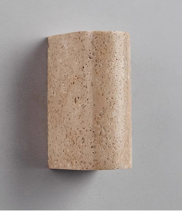 Soma | Travertin Minimalistyczna Lampa Ścienna Na Zewnątrz