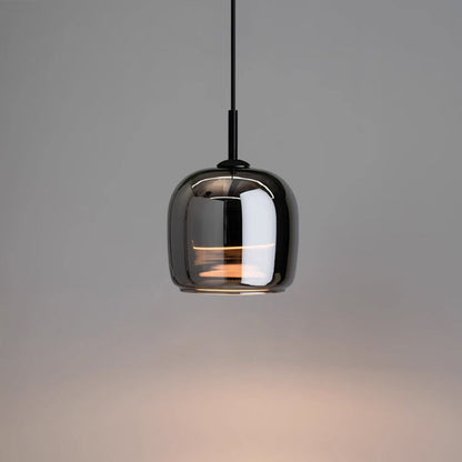 Lampada a Sospensione in Vetro NORULA – Design Scandinavo con Finitura Nera e Attacco E27