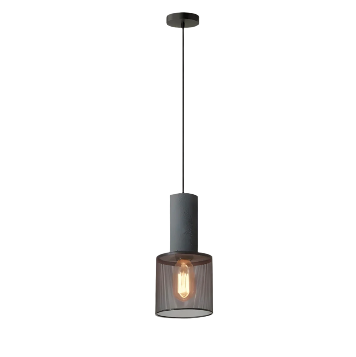 FERROX Hanglamp – Beton & IJzer in Industrieel Design – LED met E27 Fitting