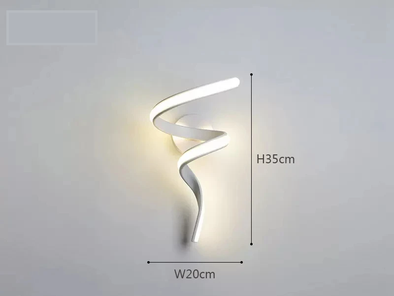 Lampada da parete a spirale