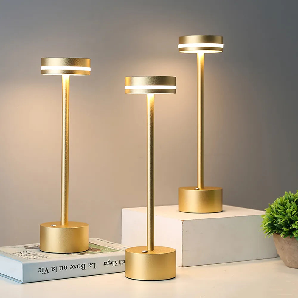 LuxeGlow | Lampada da tavolo di design | Ricaricabile senza fili  Crea atmosfera con un solo tocco