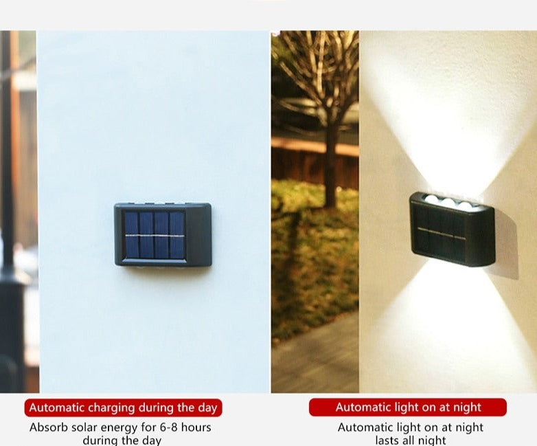 Zewnętrzna wodoodporna lampa ścienna solarna