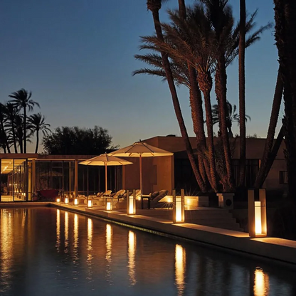 Lampa tarasowa zasilana energią słoneczną