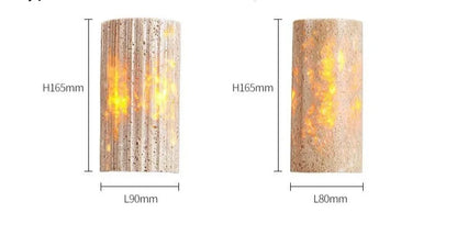 Soma | Travertin Minimalistyczna Lampa Ścienna Na Zewnątrz