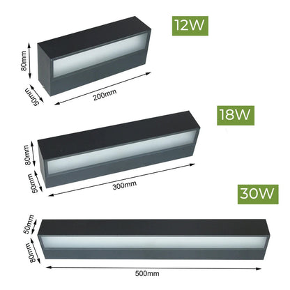 Lumistra | LED Wandlamp voor Binnen & Buiten – IP65 Waterdicht – Zwart/Wit – 20/30/50 cm – Warm/Natuurlijk/Koud Licht