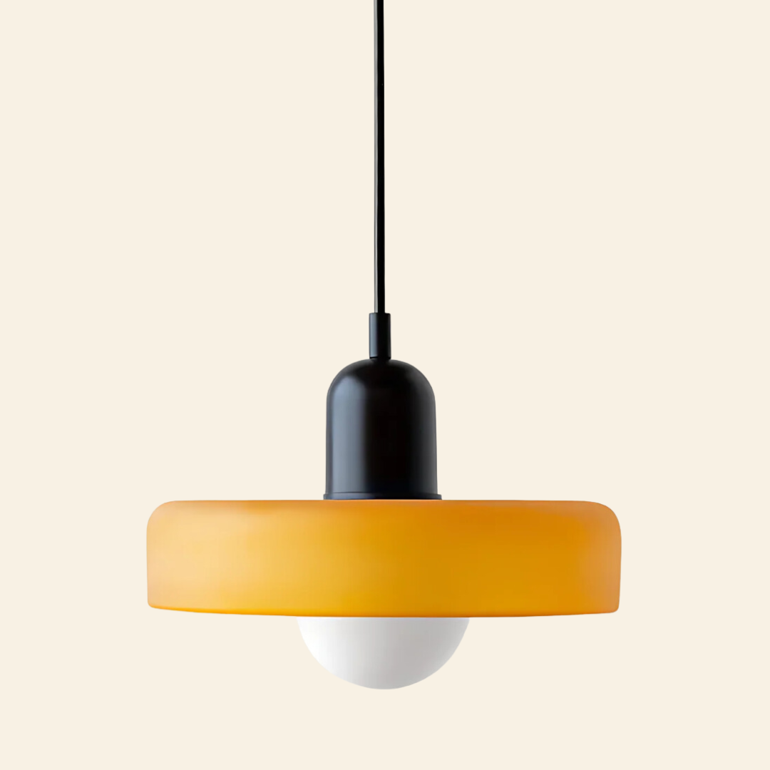 Macaron-  hanglamp met gekleurd glas en modern design