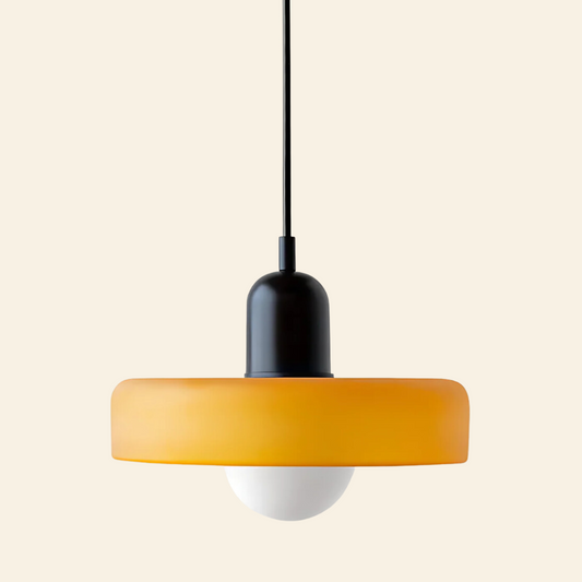 Macaron-  hanglamp met gekleurd glas en modern design