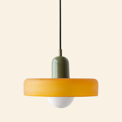 Macaron-  hanglamp met gekleurd glas en modern design