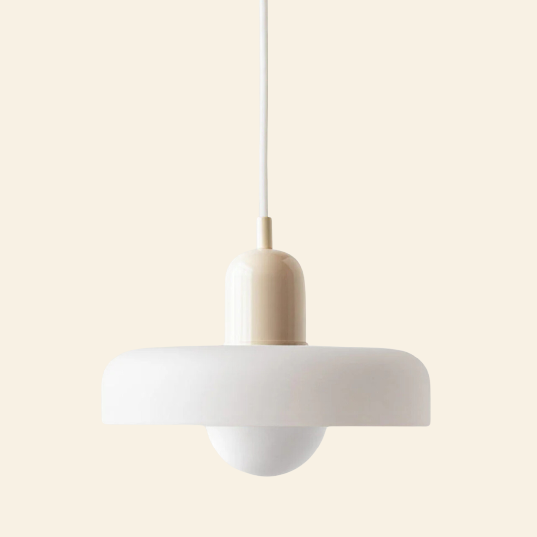 Macaron-  hanglamp met gekleurd glas en modern design