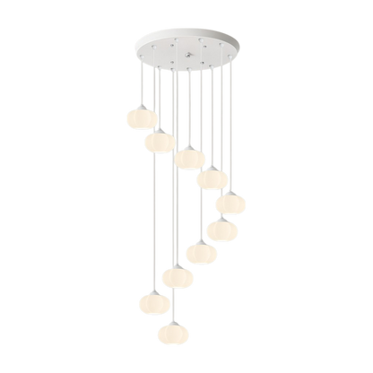Decolure | Lampadario Art Deco per Atrio Scala – Design LED color crema