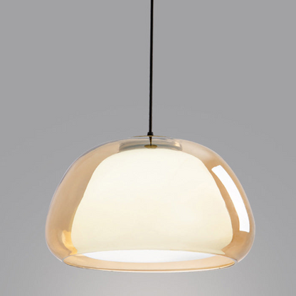 LUNARIA Hanglamp – Witte Glazen Bol met Diffuser – Elegant Design & E27 Fitting