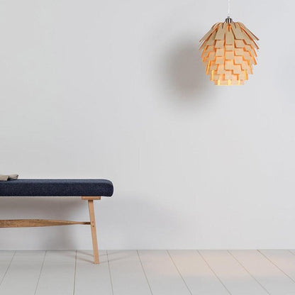 Liora | Artistieke Artisjok Houten Plafondlamp