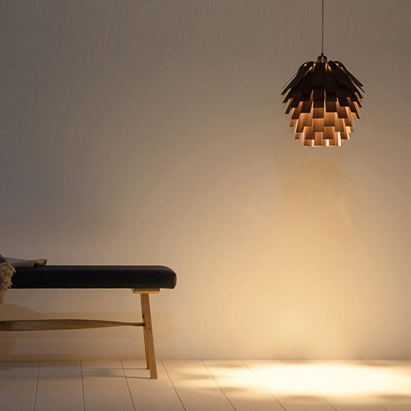 Liora | Artistieke Artisjok Houten Plafondlamp