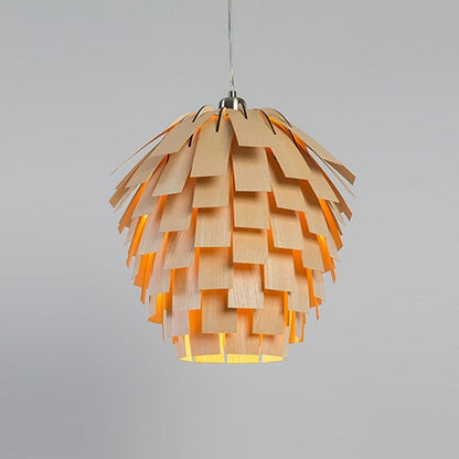 Liora | Artistieke Artisjok Houten Plafondlamp